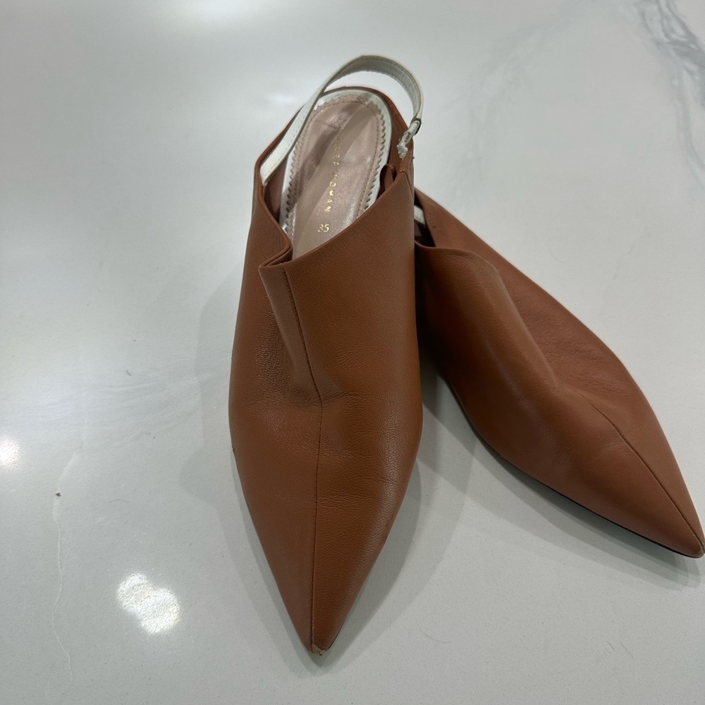 Zara Brown Mules Sleek Minimalist Design